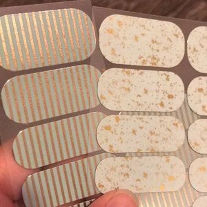 Jamberry Nail Wraps Mint and Gold bundle lot